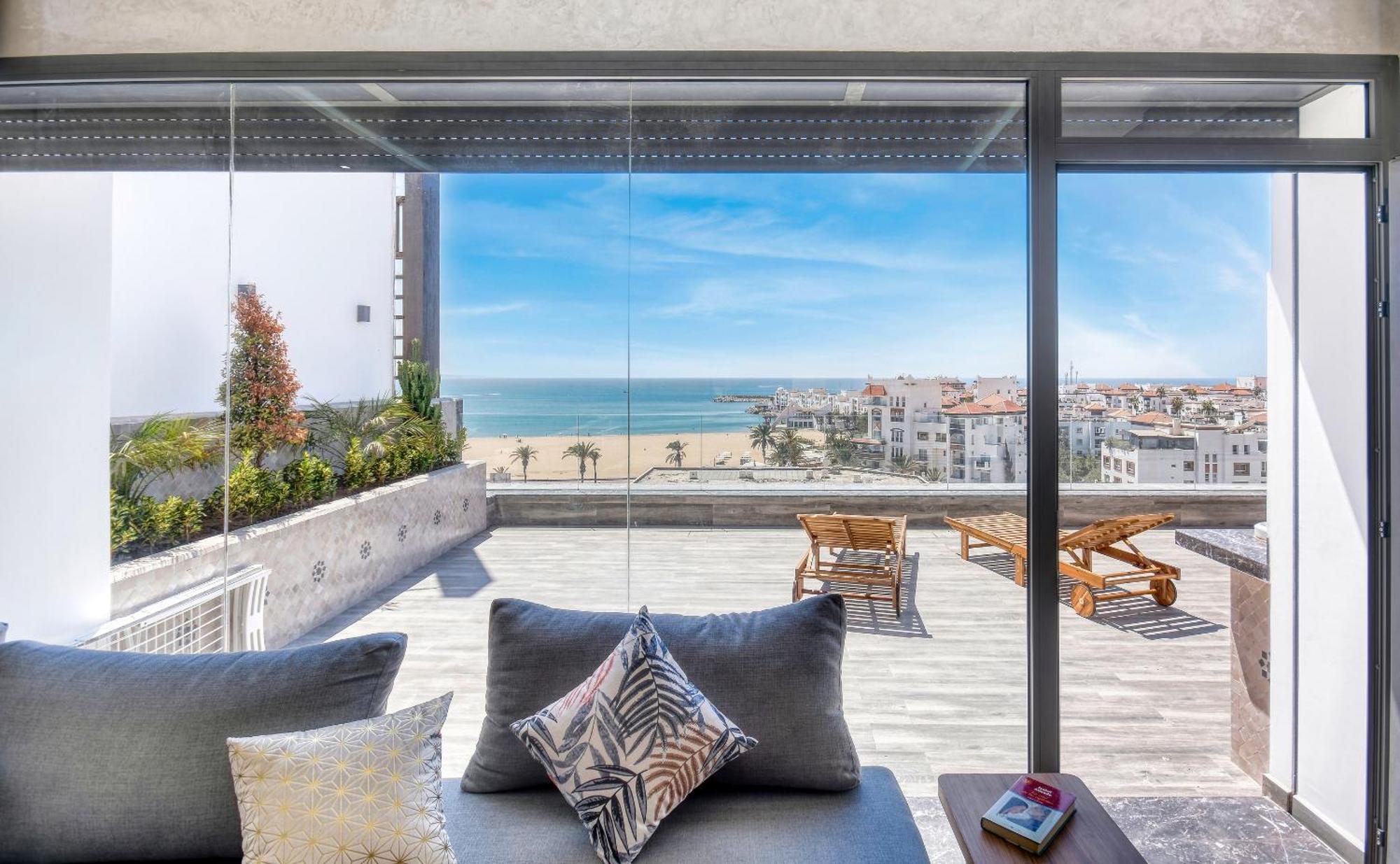 Luxury Seafront Appartement 6-7P Agadir Bagian luar foto
